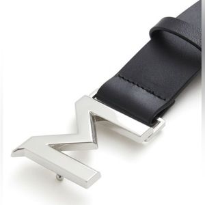 Thierry Mugler H&M “M” Buckle Leather Belt